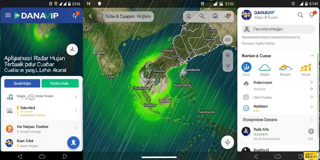Antarmuka utama DANAVIP yang menampilkan radar hujan secara real-time.