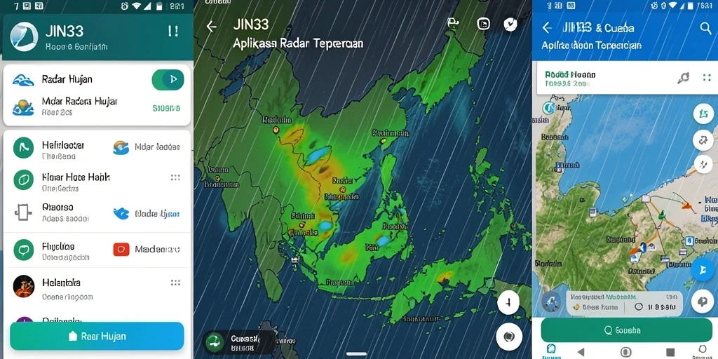 Antarmuka JIN33 menampilkan radar hujan yang akurat dan informatif.