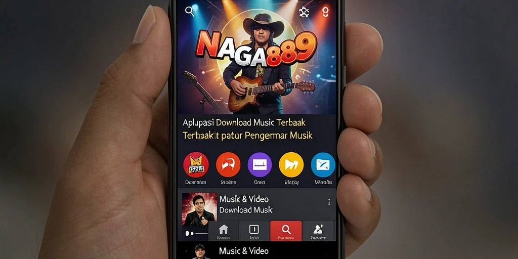 Tampilan antarmuka NAGA889 yang user-friendly untuk Download Musik.