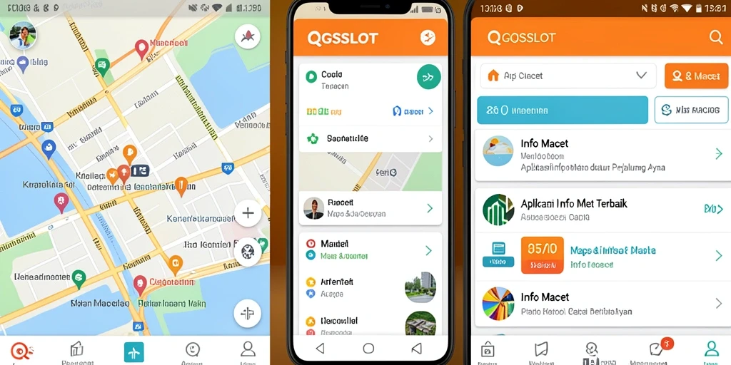 Antarmuka aplikasi QQSLOT yang menampilkan informasi lalu lintas dan cuaca.