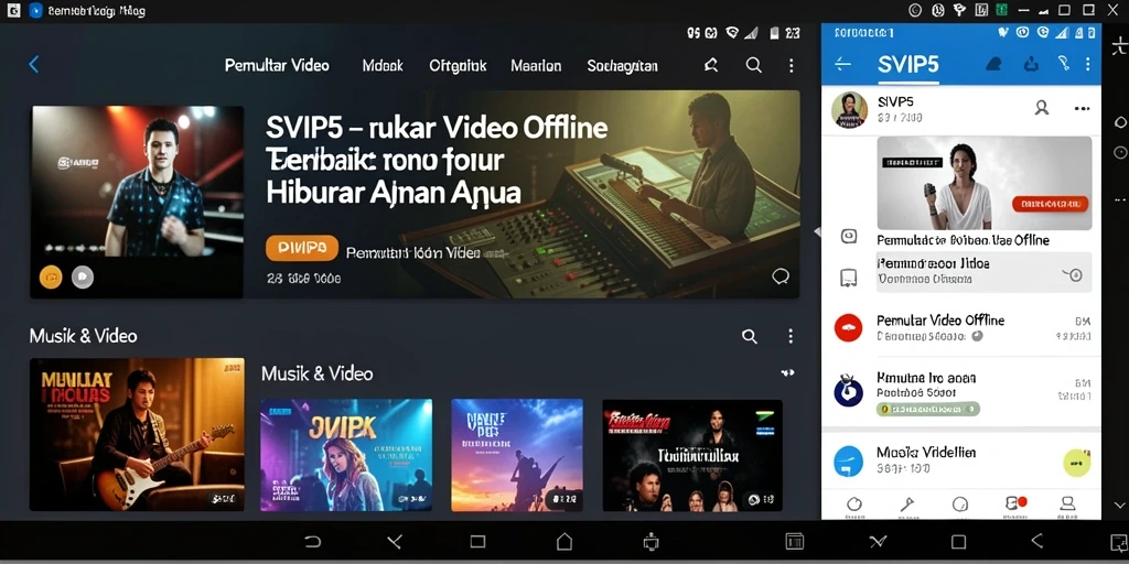 Antarmuka intuitif dan fitur pemutar video offline SVIP5.