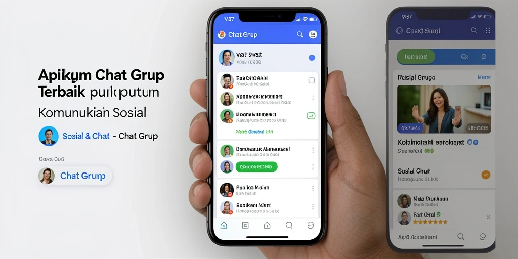 Antarmuka V87 yang menarik dan fungsional untuk Chat Grup.